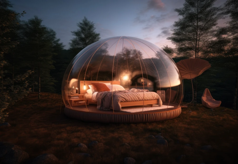 clear outdoor bubble tent